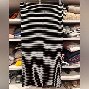 ATM Anthony Thomas Melillo Black and White Striped Pencil Skirt